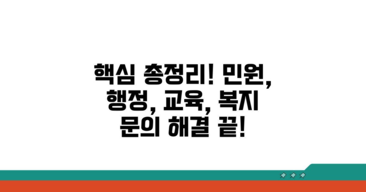 민원, 행정, 교육, 복지 문의 핵심 총정리