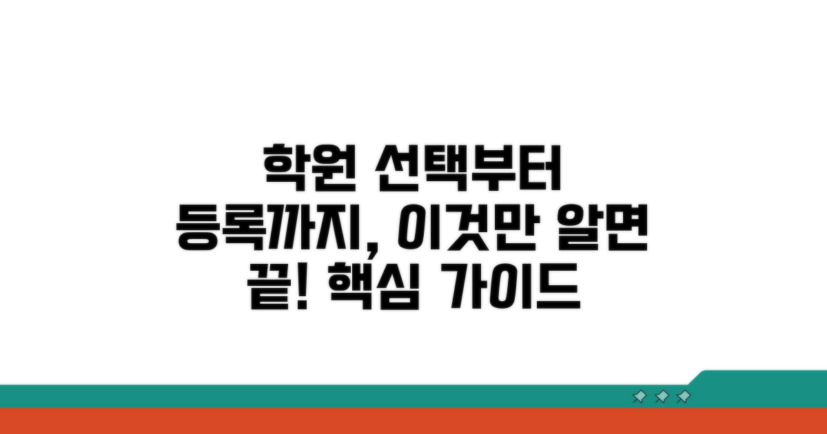 학원 선택부터 등록까지, 이것이 핵심