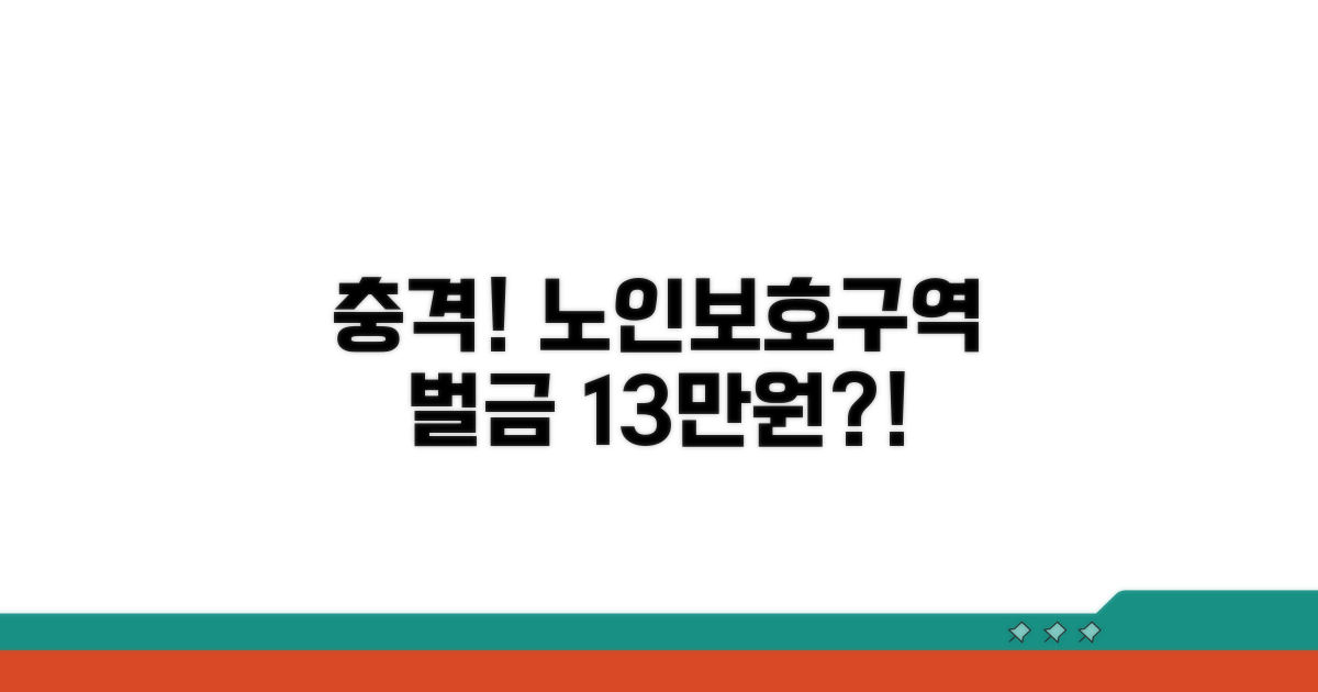 노인보호구역 벌금 13만원, 왜?
