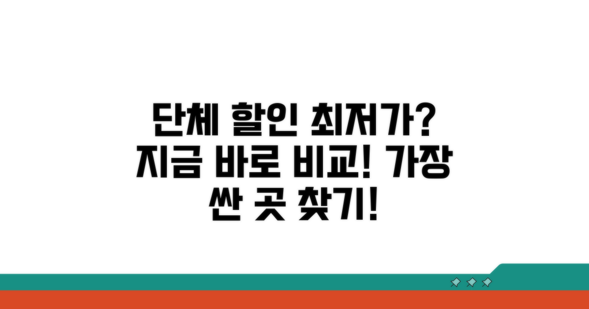 단체 할인, 어디가 가장 쌀까?