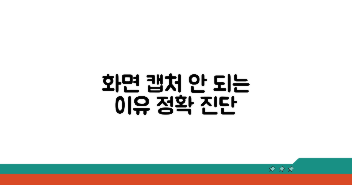 화면 캡처 안 되는 원인 분석