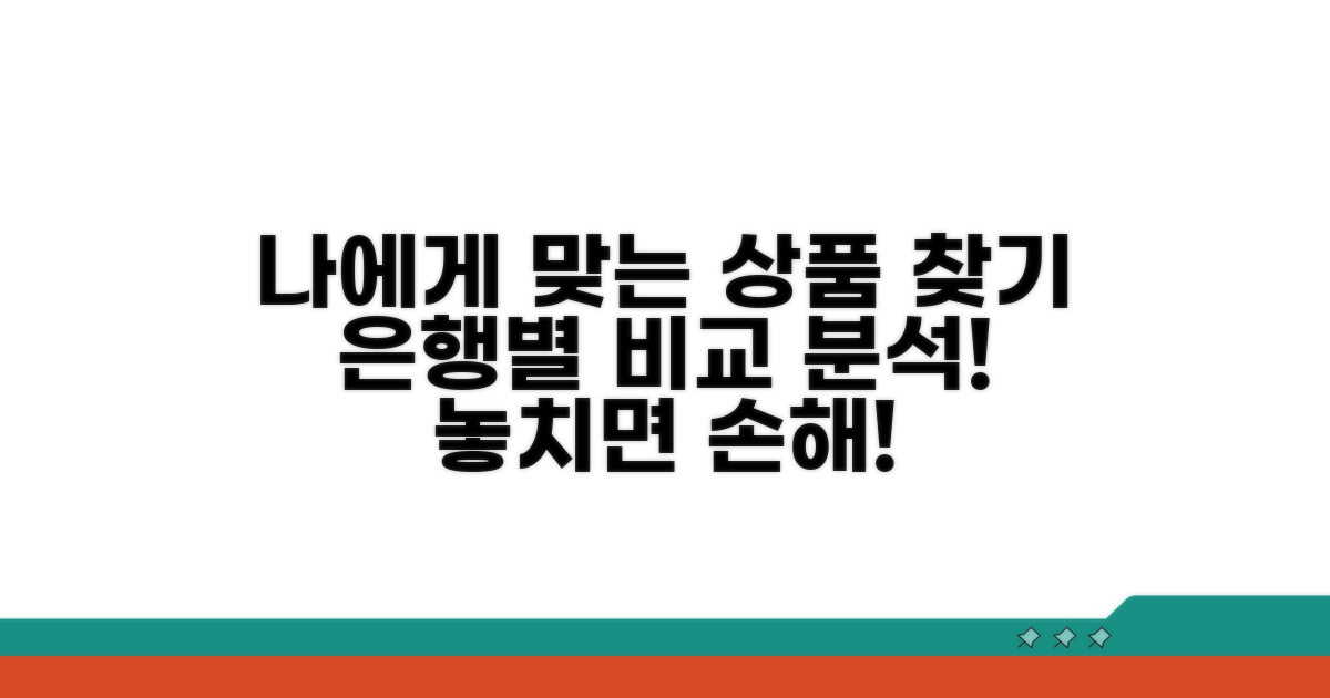 은행별 상품 비교, 나에게 맞는 선택