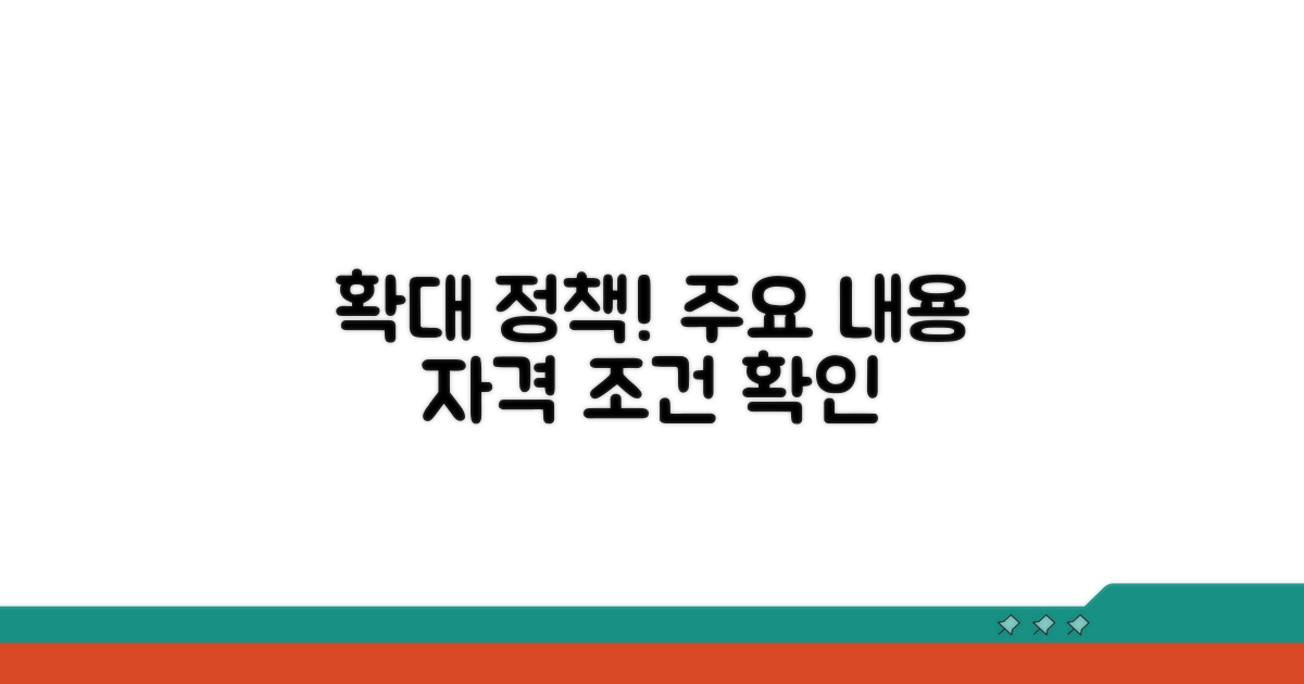확대 정책 주요 내용과 자격 조건