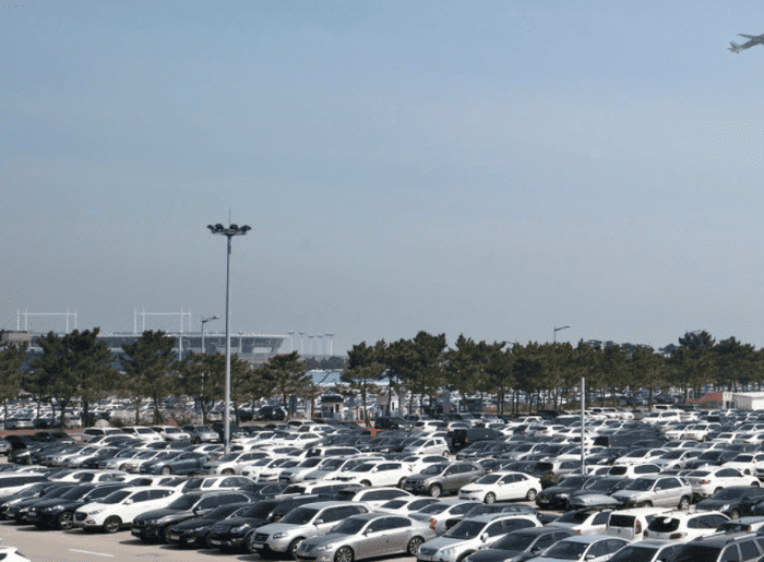 인천공항 주차요금을 미리 계산해볼 수 있는 화면